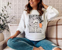 Load image into Gallery viewer, Nightmare before coffee crew neck sweatshirt
