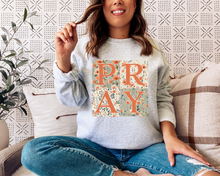 Load image into Gallery viewer, PRAY fall patchwork crew neck sweatshirt
