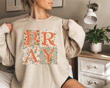 Load image into Gallery viewer, PRAY fall patchwork crew neck sweatshirt
