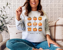 Load image into Gallery viewer, Galatians 5:22-23 pumpkin crew neck sweatshirt
