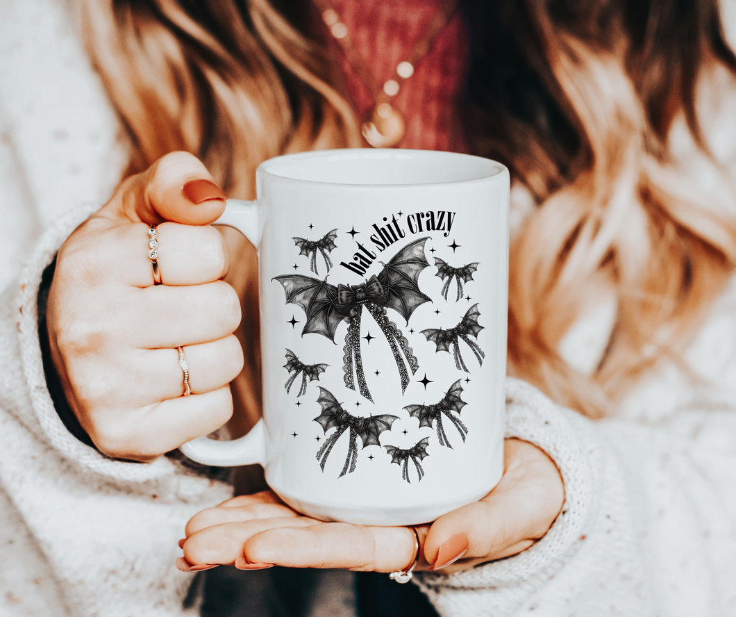 Bat shit crazy coffee mug