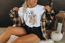 Load image into Gallery viewer, FALL PEACE SKELETON GRAPHIC TEE
