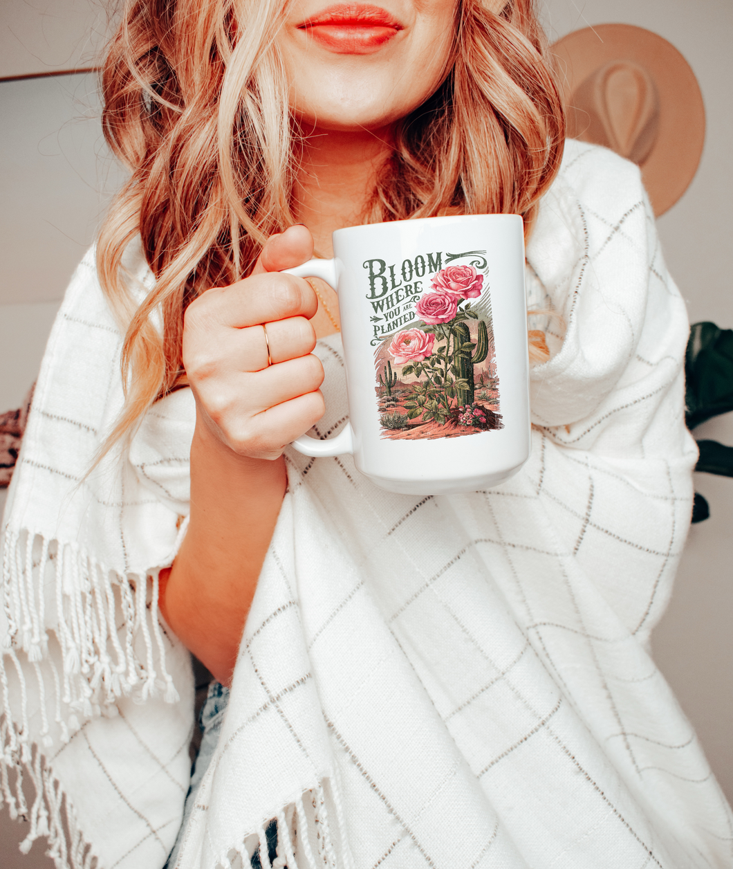 BLOOM WHERE YOU ARE PLANTED COFFEE MUG