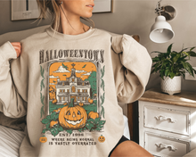 Load image into Gallery viewer, Halloween town vintage inspired crew neck sweatshirt
