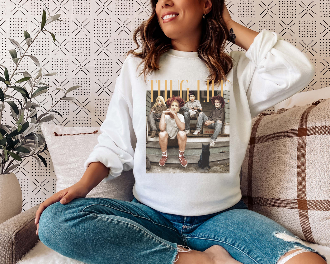 Hocus pocus thug life crew neck sweatshirt