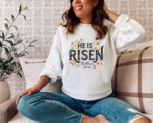 Load image into Gallery viewer, HE HAS RISEN MATTHEW 28:6 CREWNECK SWEATSHIRT
