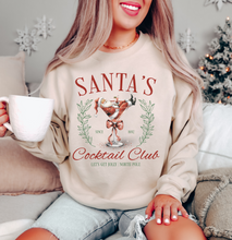 Load image into Gallery viewer, SANTA COCKTAIL CLUB CREWNECK SWEATSHIRT
