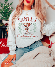 Load image into Gallery viewer, SANTA COCKTAIL CLUB CREWNECK SWEATSHIRT
