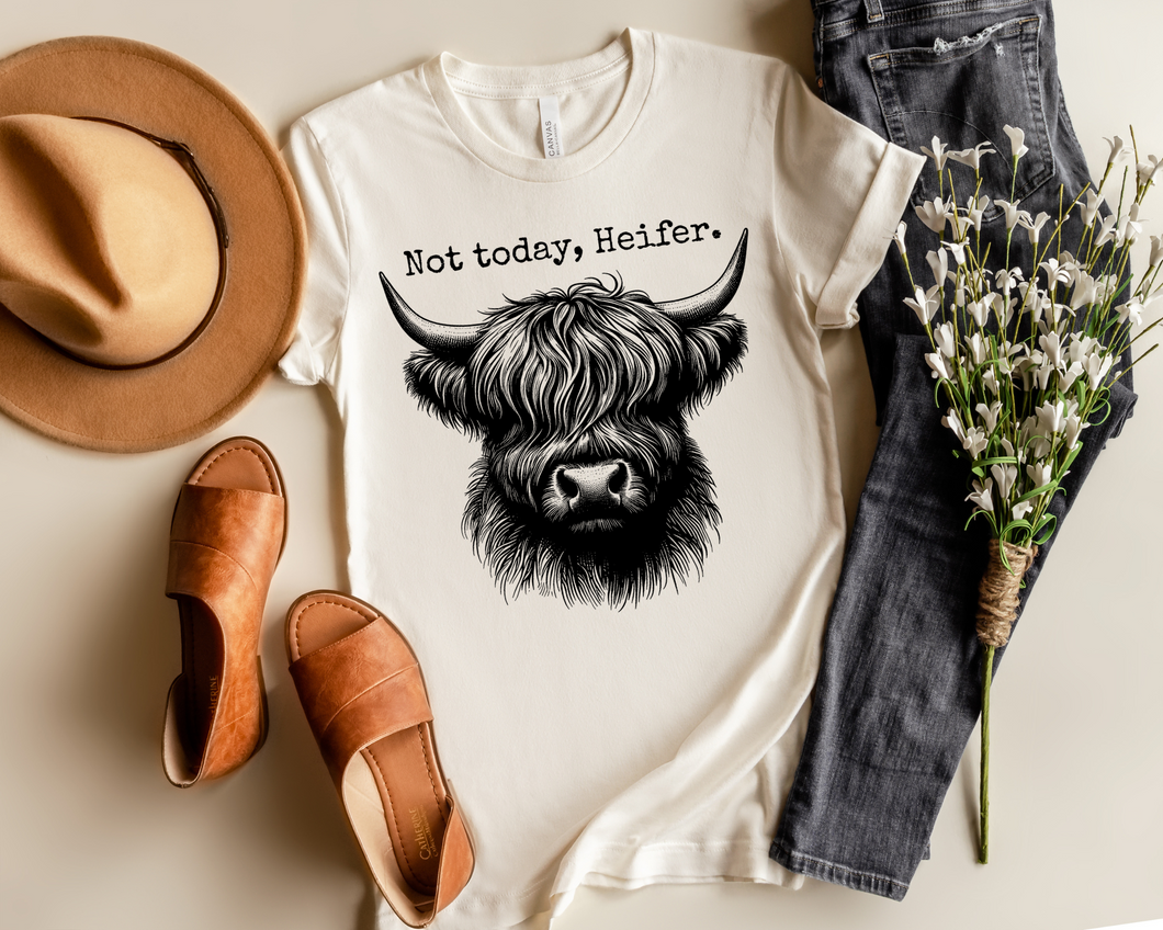 NOT TODAY, HEIFER. GRAPHIC TEE