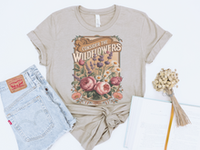 Load image into Gallery viewer, CONSIDER THE WILDFLOWERS LUKE 12:27 GRAPHIC TEE
