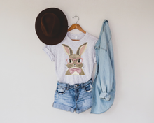 Load image into Gallery viewer, FAUX EMBROIDERED EASTER BUNNY GRAPHIC TEE
