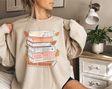 Load image into Gallery viewer, GILMORE GIRLS BOOK STACK CREWNECK SWEATSHIRT
