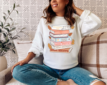 Load image into Gallery viewer, GILMORE GIRLS BOOK STACK CREWNECK SWEATSHIRT
