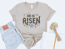 Load image into Gallery viewer, HE IS RISEN EASTER GRAPHIC TEE
