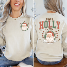 Load image into Gallery viewer, HAVE A HOLLY JOLLY CHRISTMAS FRONT AND BACK CREWNECK SWEATSHIRT
