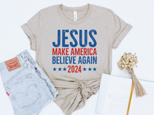 Load image into Gallery viewer, MAKE AMERICA BELIEVE AGAIN 2024 JESUS ADULT GRAPHIC TEE
