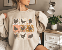 Load image into Gallery viewer, RETRO CHICKEN QUILT CREWNECK SWEATSHIRT ADULT
